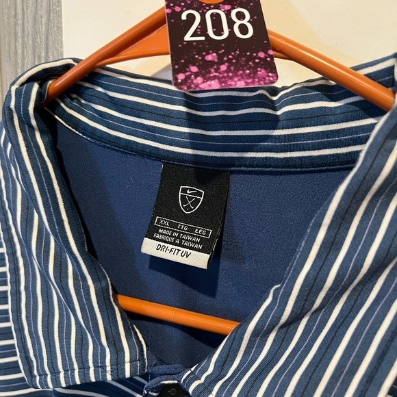 208. Nike Dri-FIT UV Victory Men's Striped Golf Polo 2XL - Picture 5 of 6